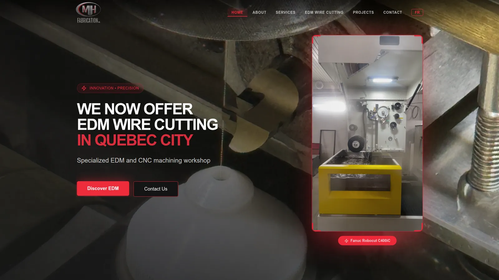 MH Fabrication website — custom metal fabrication workshop MH Fabrication website — custom metal fabrication workshop